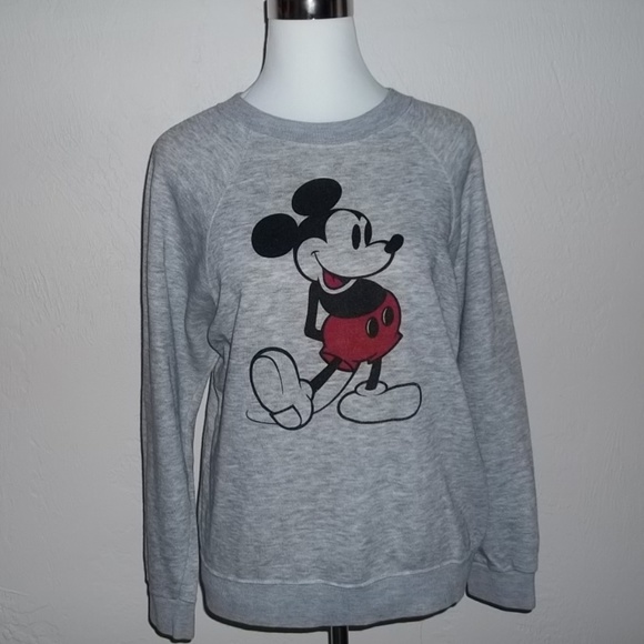 Disney Casuals Tops - Mickey Mouse Juniors Sweatshirt Pullover-L,NWOT